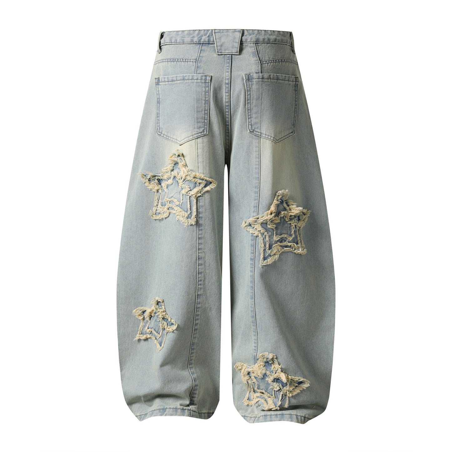 Fray Star Wide Leg Jeans - Back View