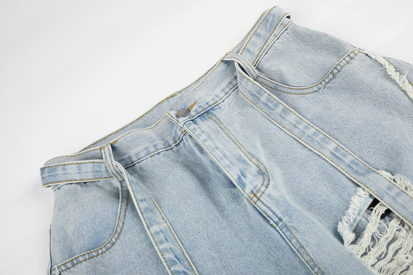 Ripped Distressed Wide Leg Barrel Jeans High Waist Streetwear Y2K Vintage Light Wash Denim Pants | Rip Barrel