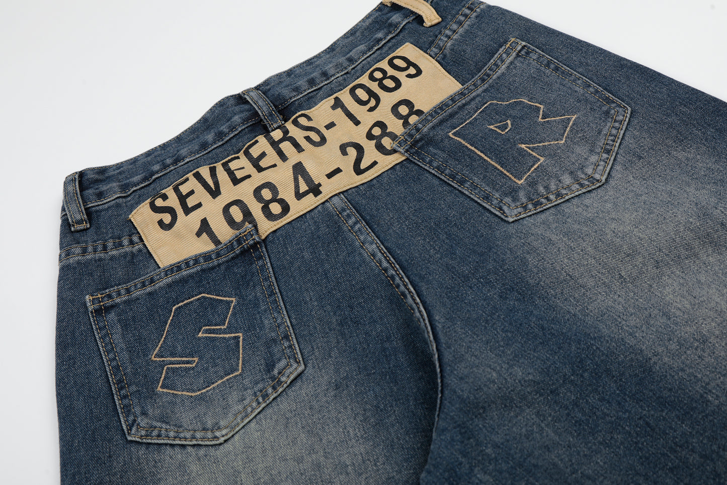 Sorry My Bed Needs Me Patch Wide Leg Barrel Jeans High Waist Washed Vintage Streetwear Denim Pants
