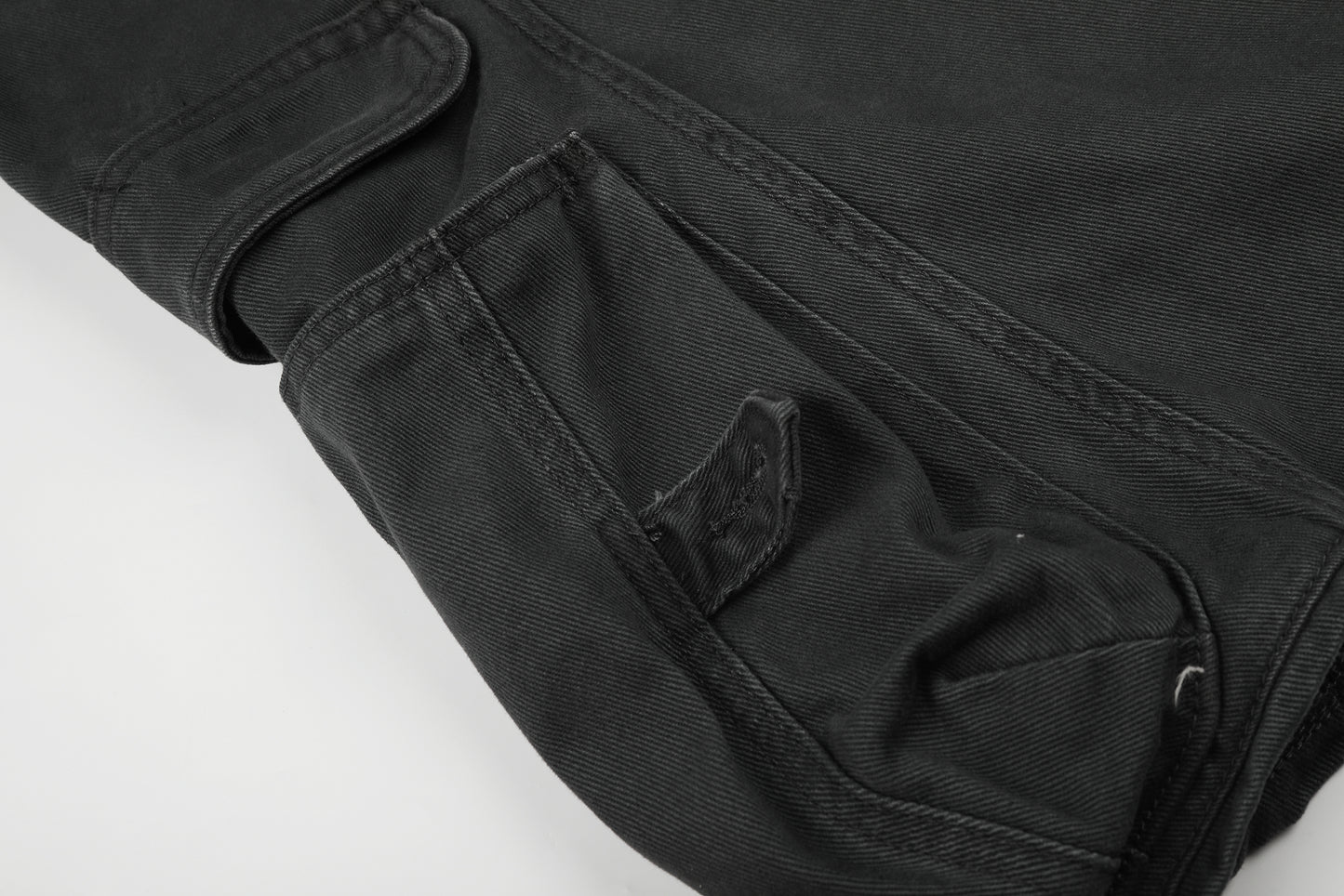 Women's Multi-Pocket Cargo Wide Leg Denim Shorts High Waist Contrast Stitch Casual Streetwear Jean Shorts