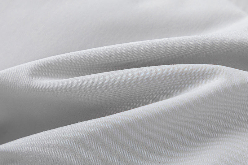 Light gray Trapstar hooded puffer jacket with front logo, full zip, quilted panels, and zippered pockets - view 15