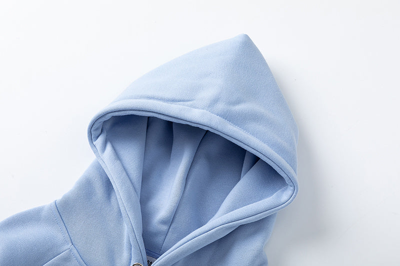 Light blue Trapstar graphic hoodie and matching joggers tracksuit set with drawstrings and zip hems - view 21
