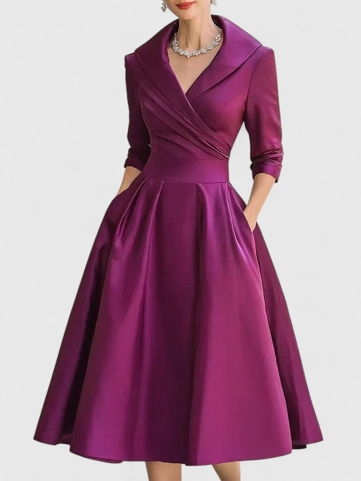 Yan | Elegant Midi Dress - Seldom Seen Styles