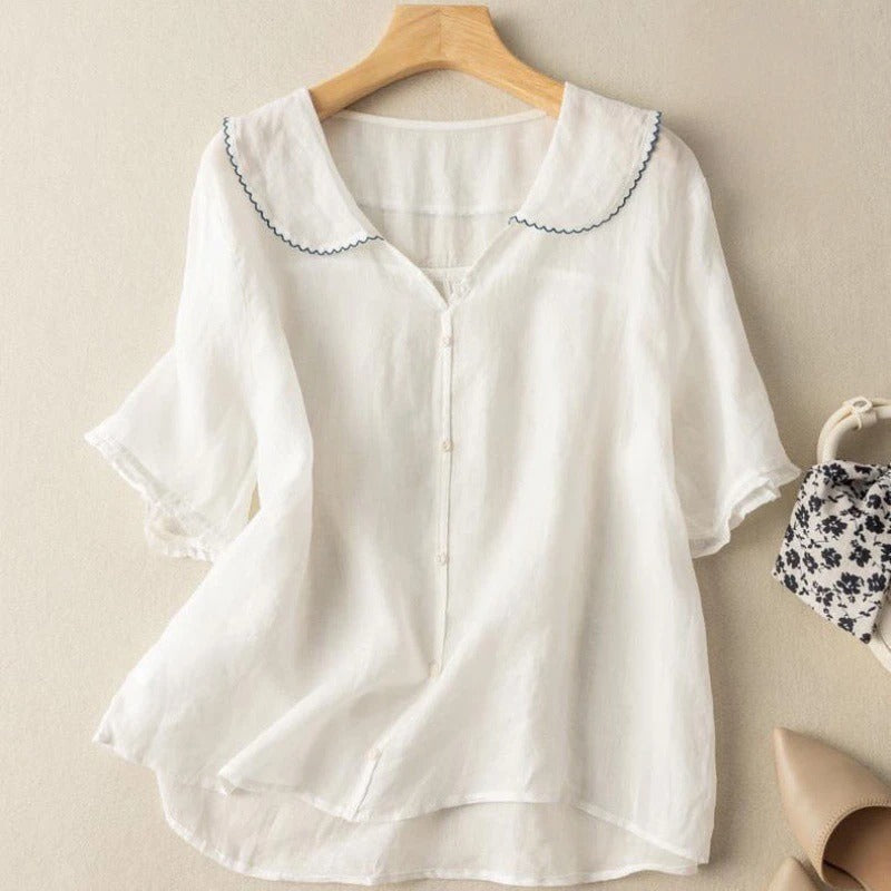 Kristi™ | Vintage Blouse with Button Detail - Seldom Seen Styles