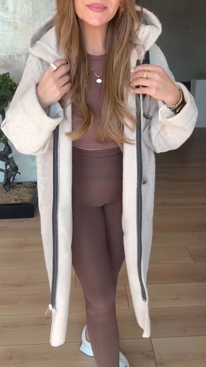 Women Hooded Drawstring Casual Coat - Seldom Seen Styles