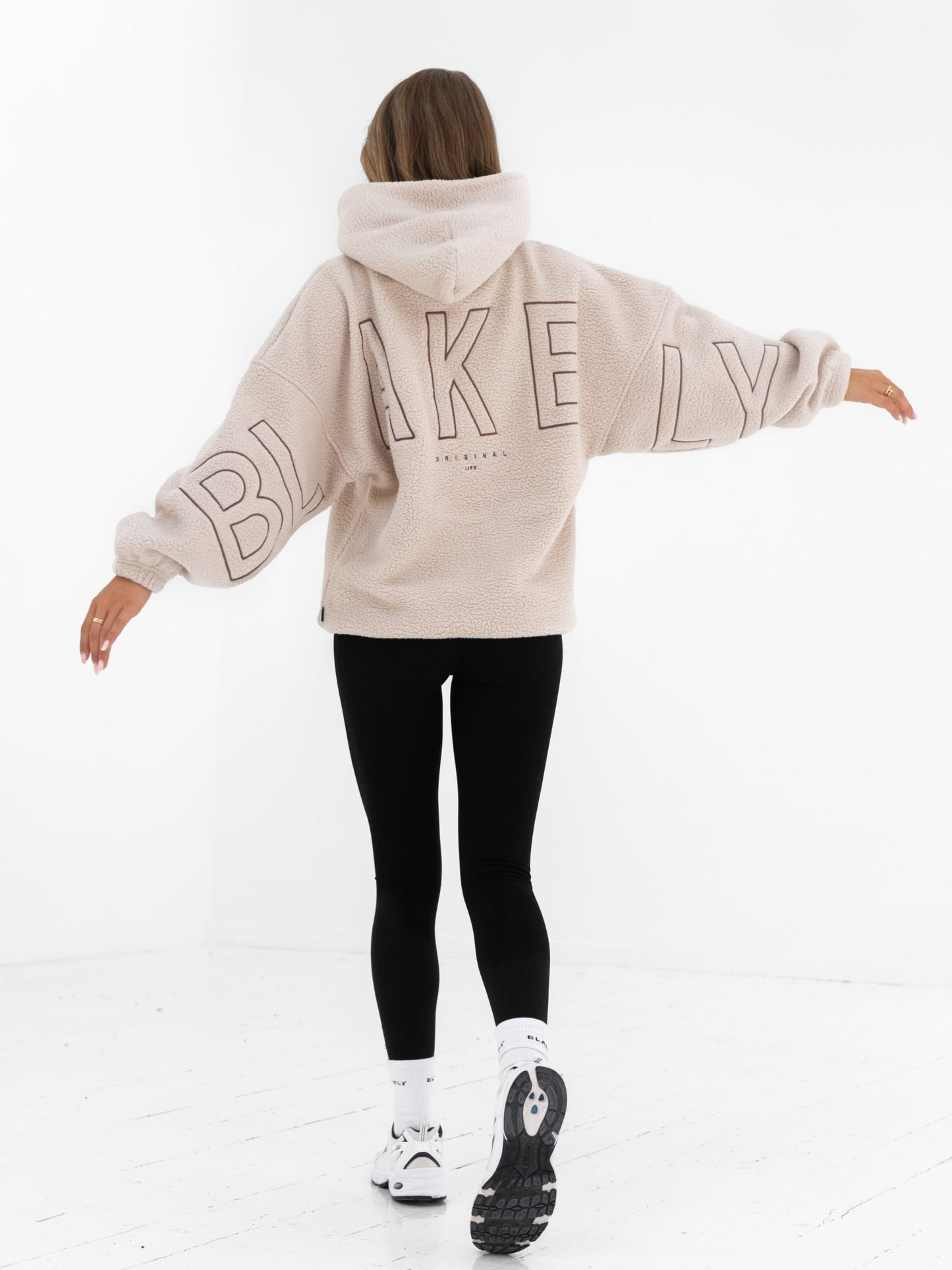 Borg Isabel Oversized Hoodie - Tan