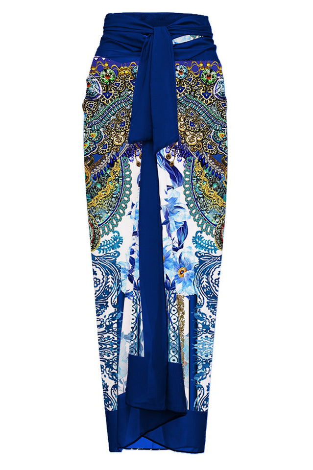 3D Flower One Piece Swimsuit & Skirt Set - Seldom Seen Styles