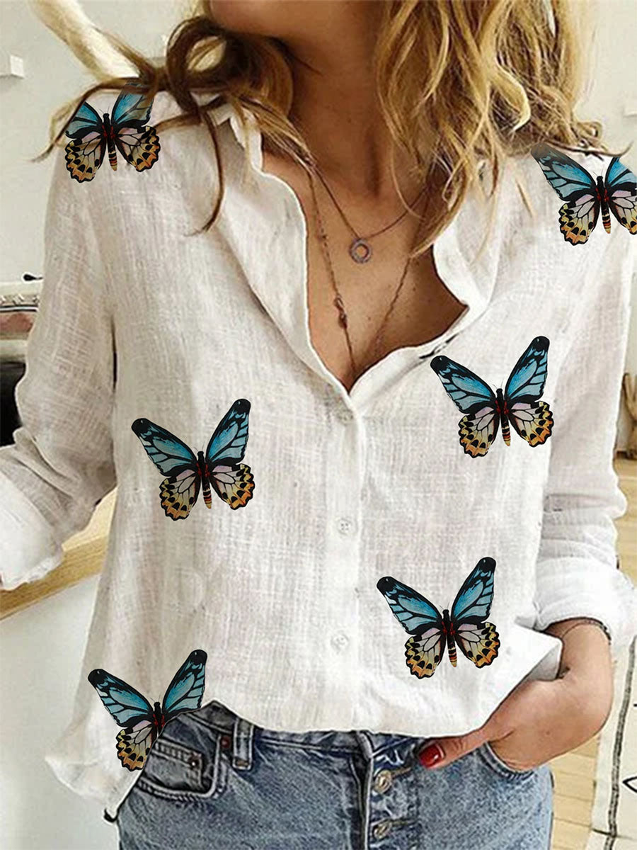 Butterfly Print Shirt - Seldom Seen Styles