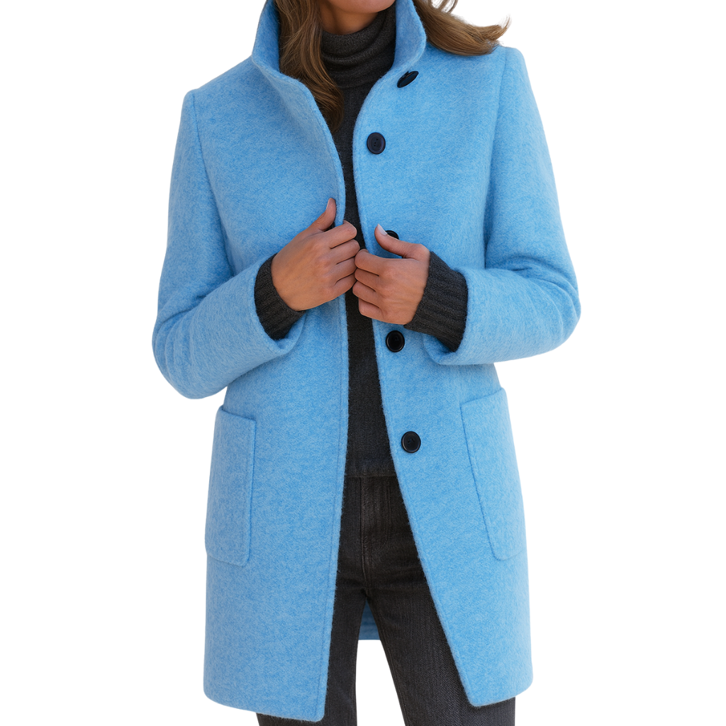 Ariella | Sleek High-Collar Coat - Seldom Seen Styles
