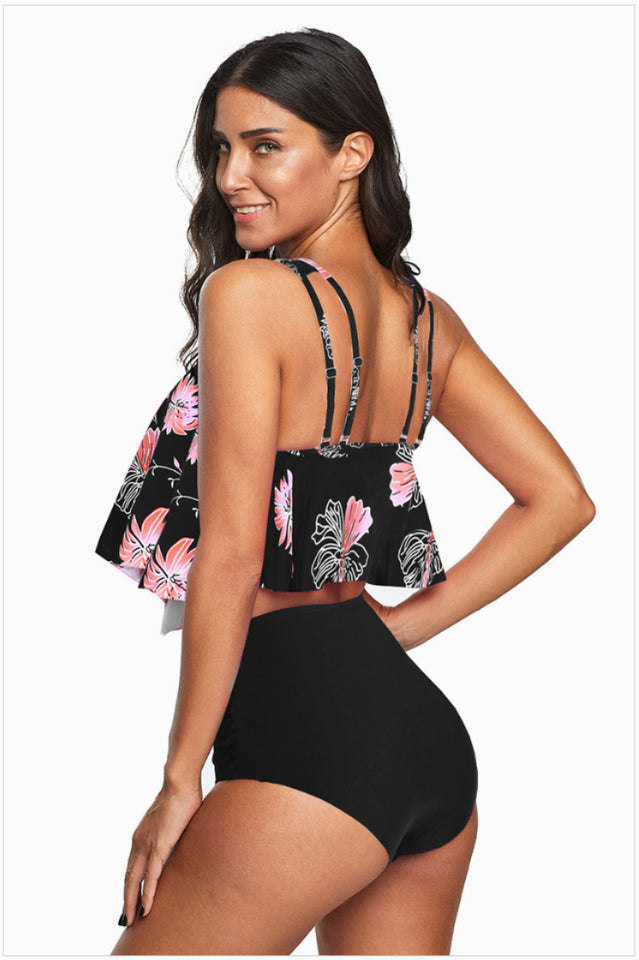 Ruffled High Waist Tankinis - Seldom Seen Styles