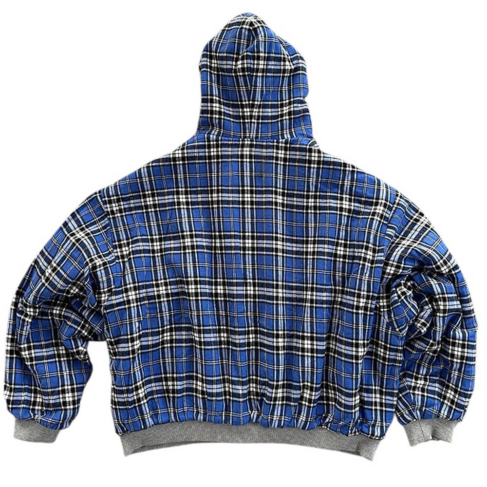 90s Plaid Reversible Hooded Jacket - Seldom Seen Styles