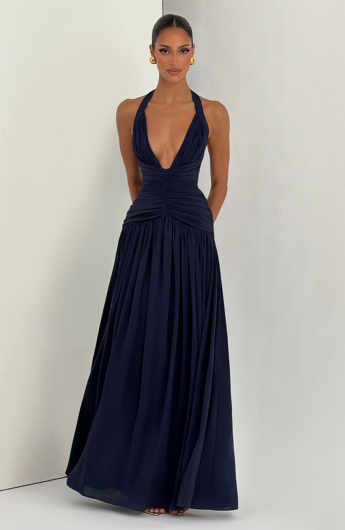 Amaris Maxi Dress - Navy - Seldom Seen Styles