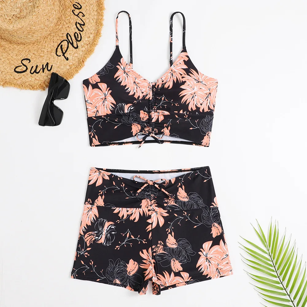 Anna | Floral High-Waist Bikini Set - Women’s Supportive Swimwear - Seldom Seen Styles