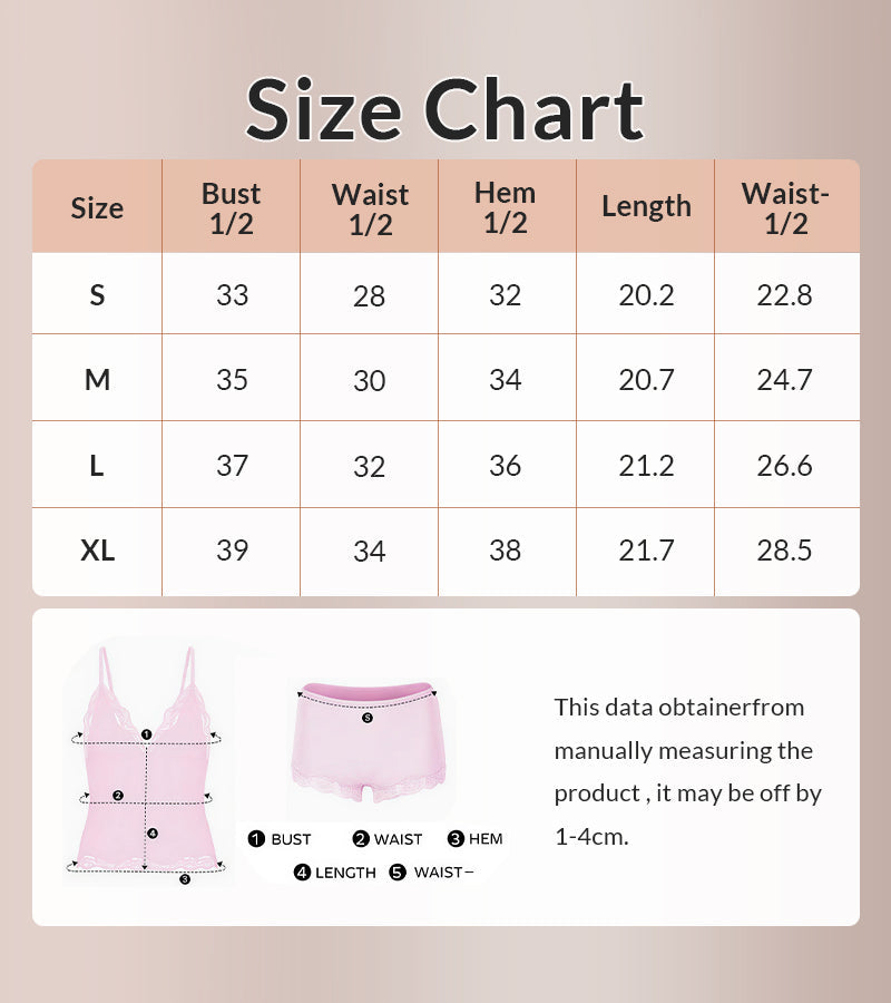 Lace Trim Cami And Short Set