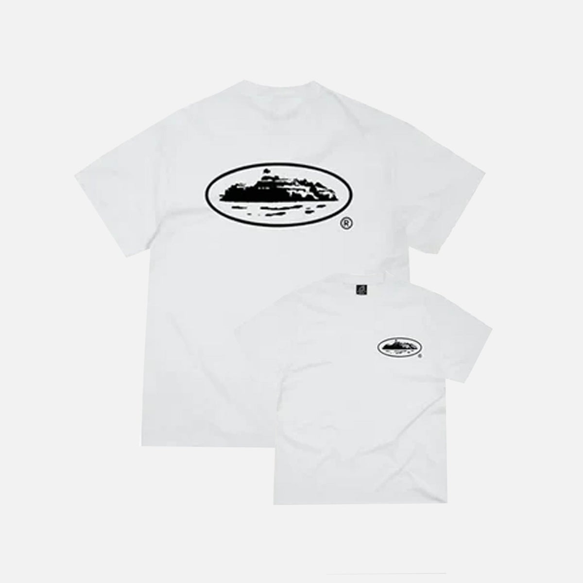 Corteiz RTW OG Island T-Shirt - White / Black - Seldom Seen Styles