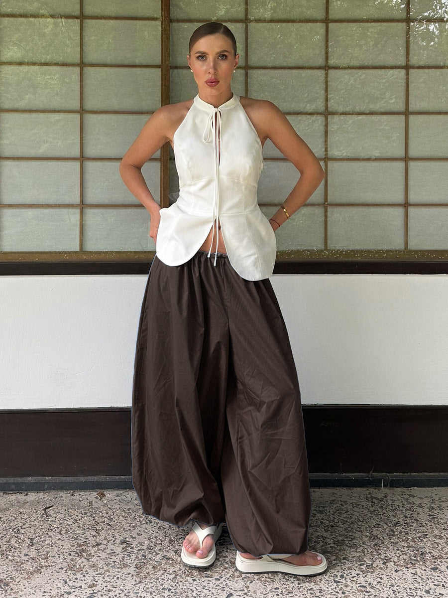 Cotton bloomers, spring and summer street trends, casual, lazy wide-leg trousers, loose bloomers - Seldom Seen Styles
