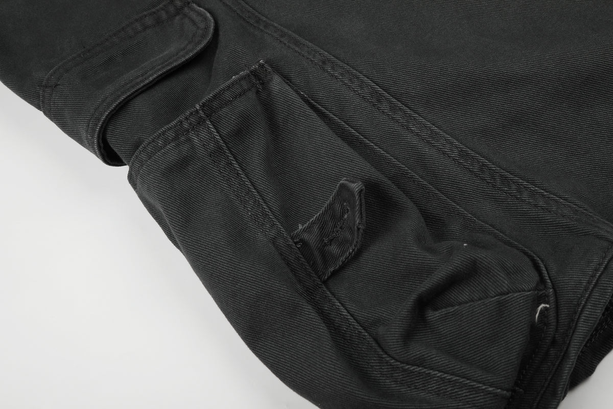 Double Pocket Stitching Multi-Cargo Denim Jorts - Seldom Seen Styles