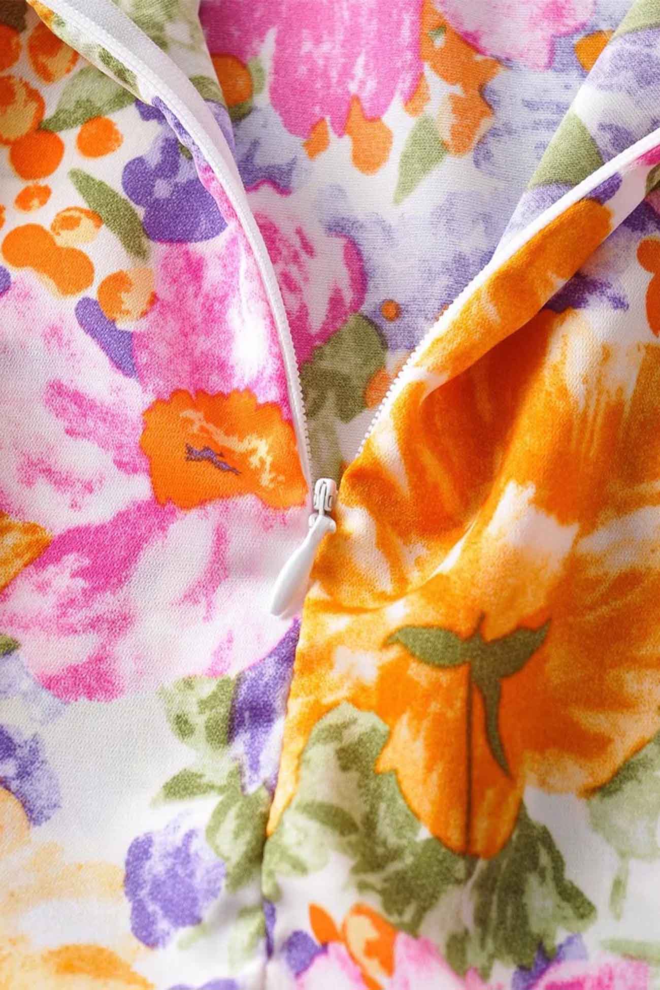 Floral Ruffle Back Tie Mini Dress - Seldom Seen Styles