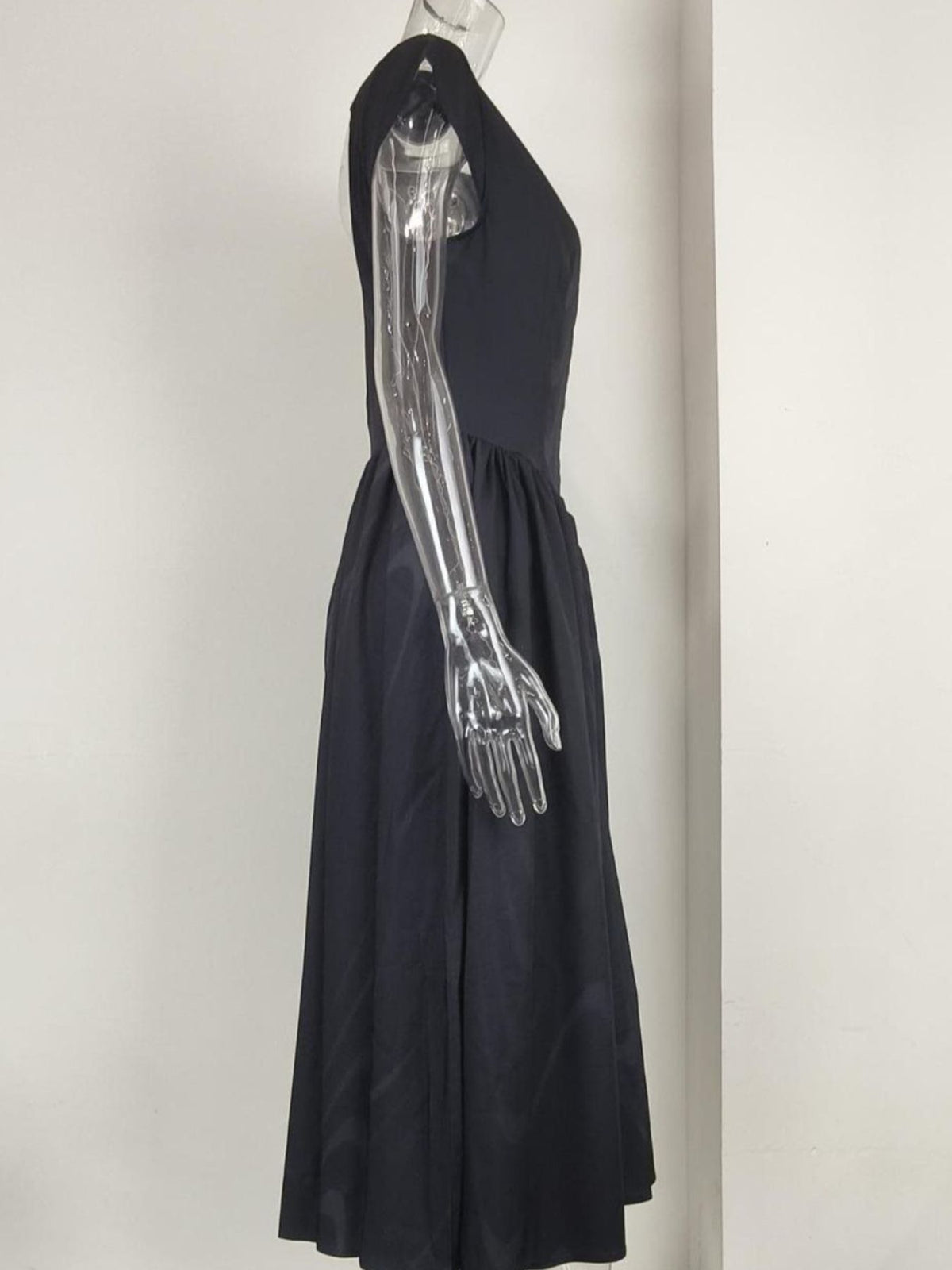 Full Size Cap Sleeve A-Line Midi Dress Plus Size - Seldom Seen Styles