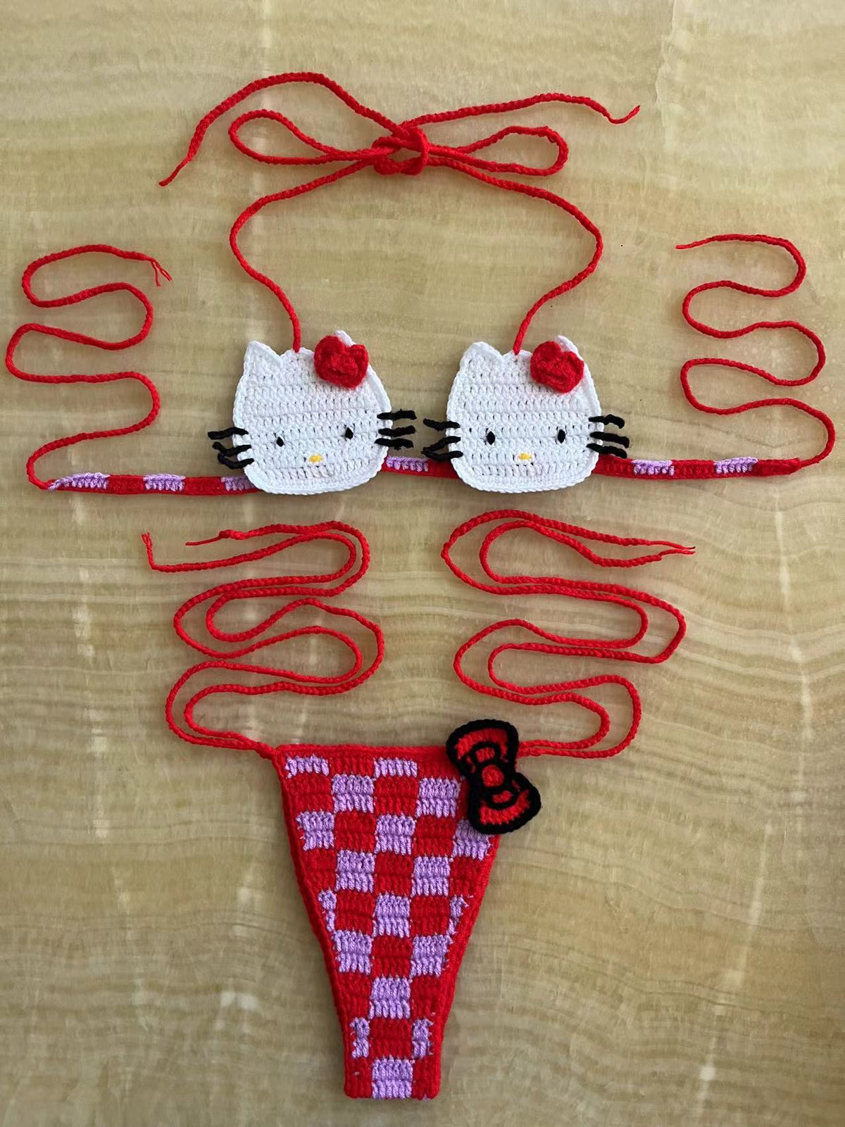 Hello Kitty Crochet Bikini Set - Seldom Seen Styles