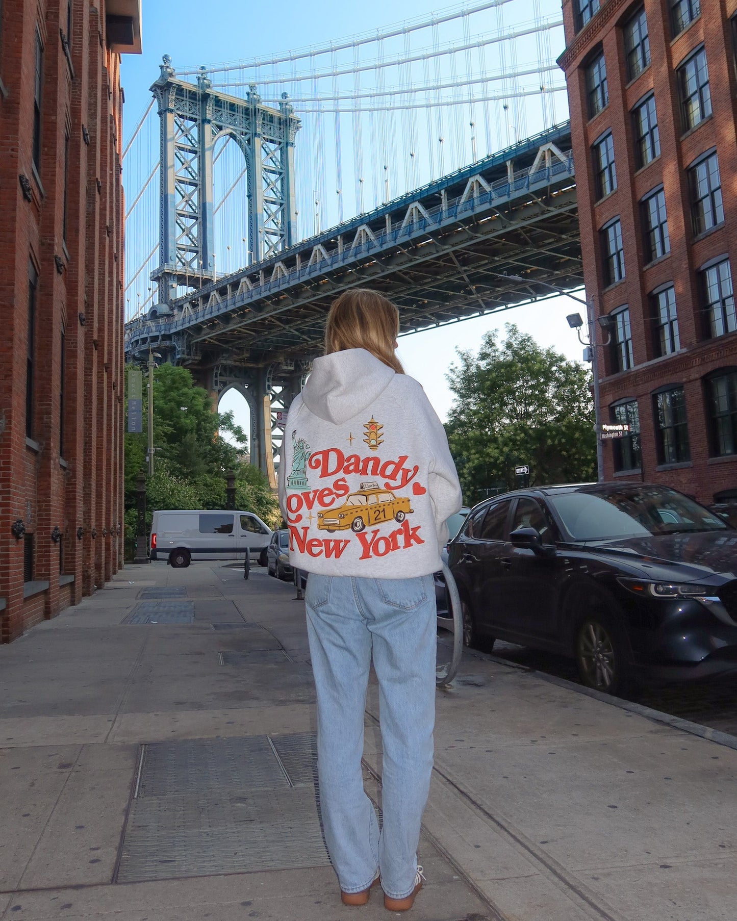 "New York" Oversized Lux Hoodie in Heather Gray