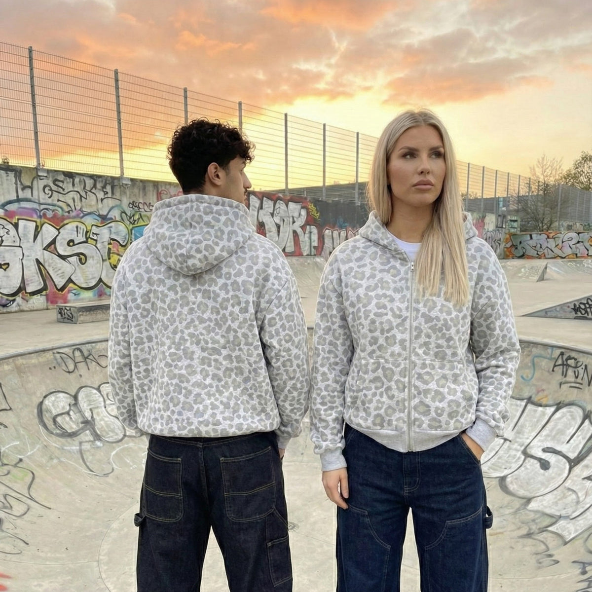 Leopard Zip-Up Hoodie - Seldom Seen Styles