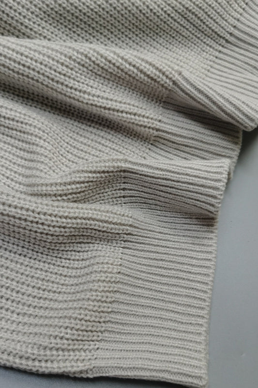 Loose Fit V-Neck Women's Pure Color Long Sleeve Half Zipper Pullover Sweaters Casual Slouchy Ribbed Knitted Jumper Tops - Seldom Seen Styles