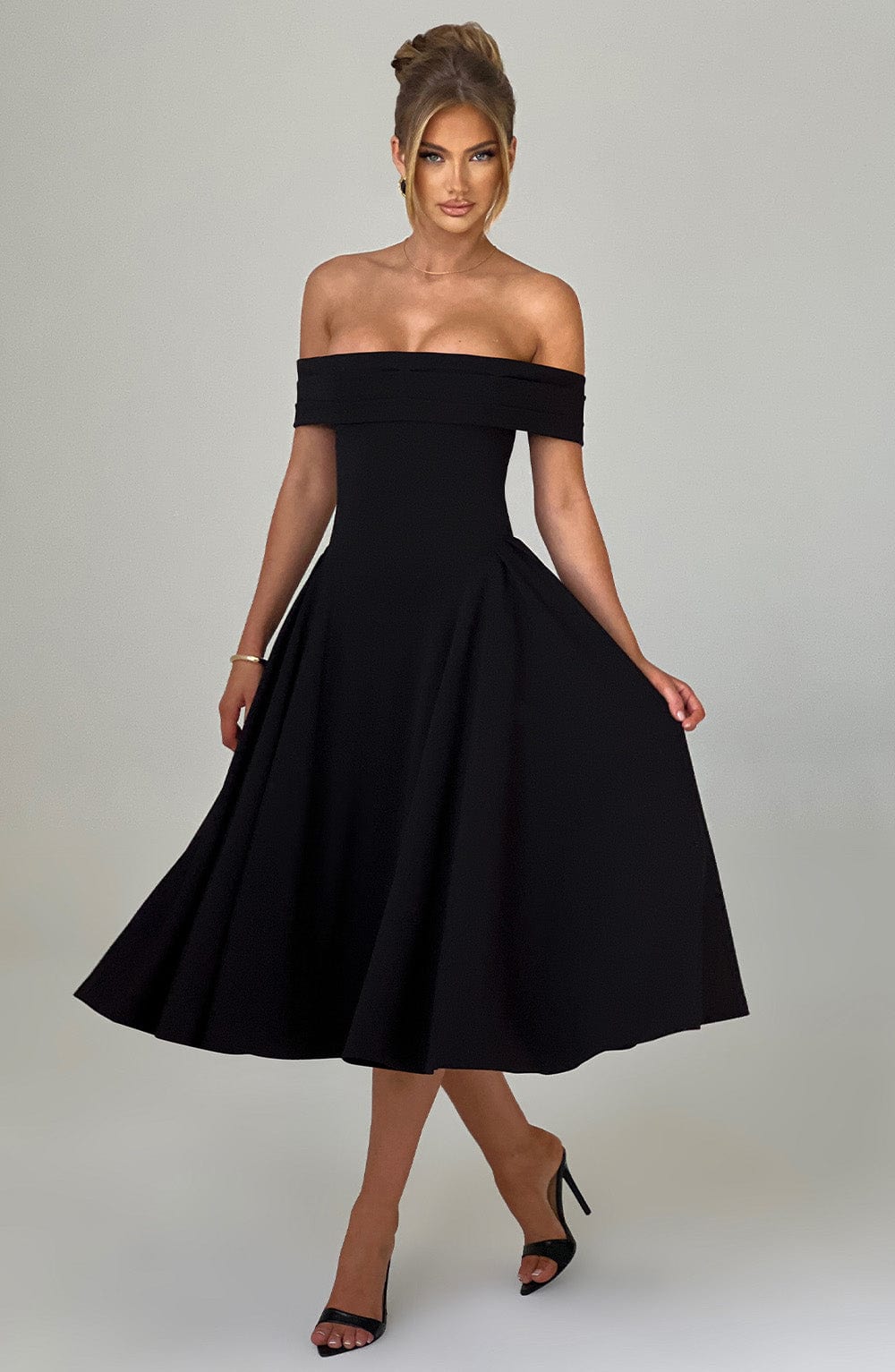 Miranda Midi Dress - Black - Seldom Seen Styles