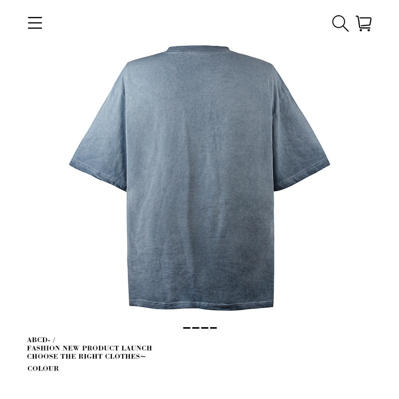 VANCARHELL Nine Grid Portrait Heavy Wash Tee