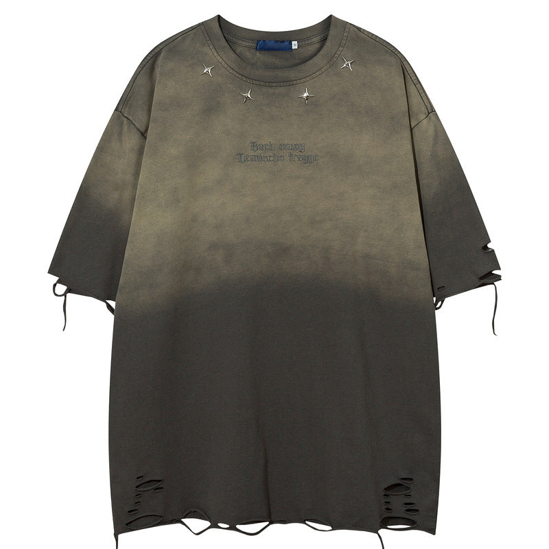 Aelfric Eden Mud Dyed Distressed T-Shirt