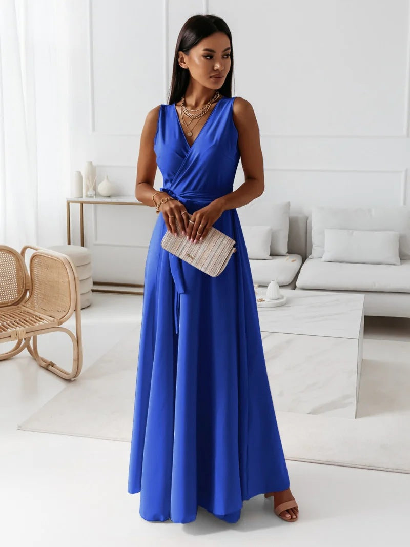Hailey | Women Wedding Guest Elegant Wrap Maxi Dress - Seldom Seen Styles