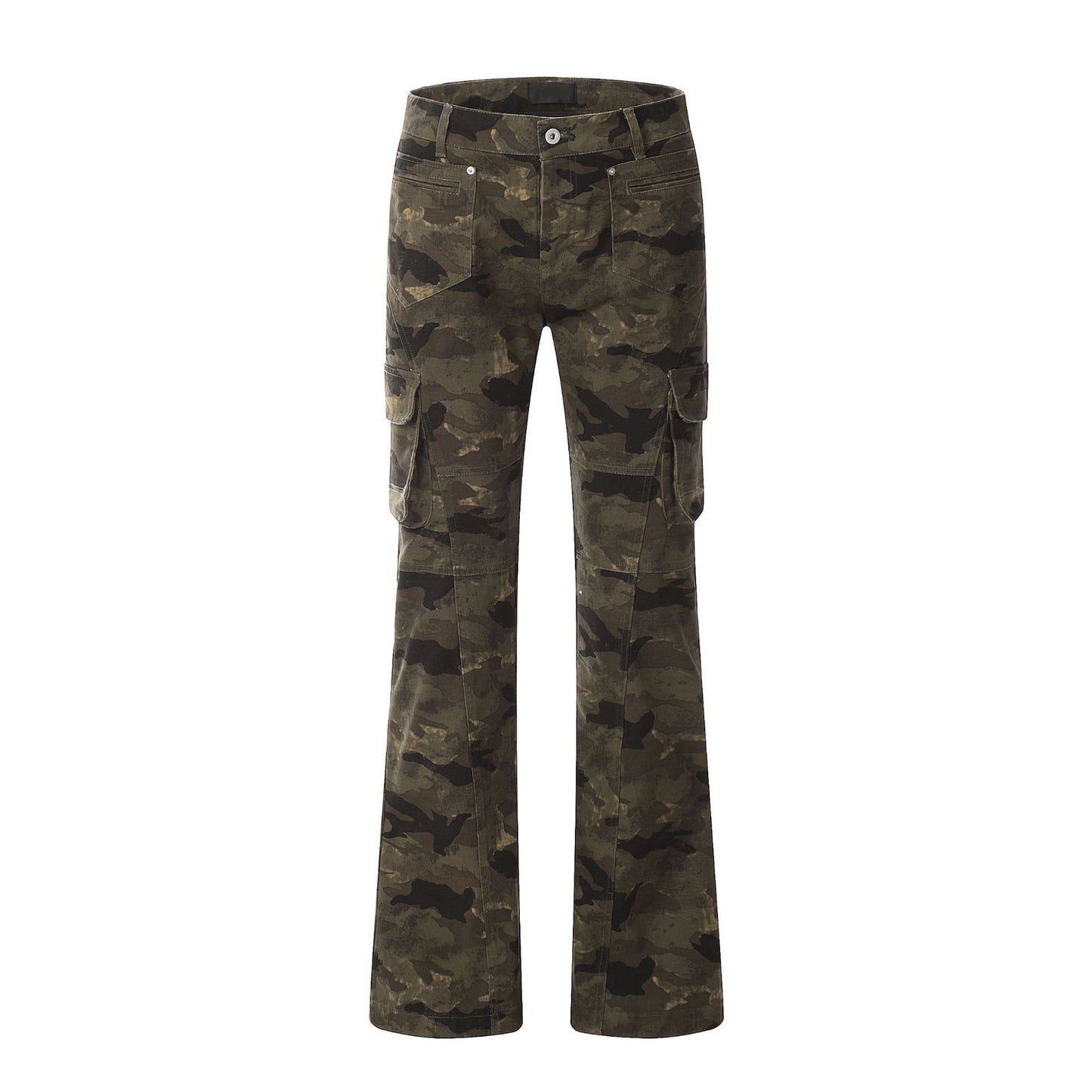 Boogzel Clothing 'Combat' Camo Cargo Flared Pants