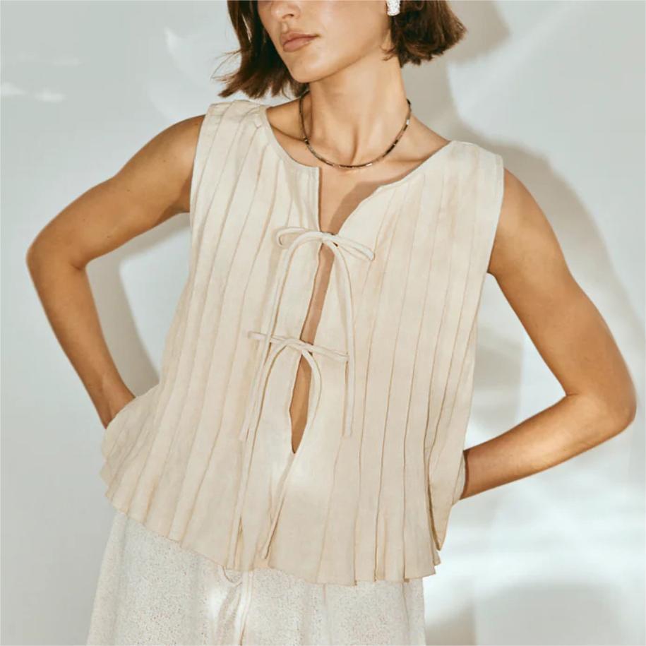 New women's clothing strap cotton and linen women's shirt - Seldom Seen Styles