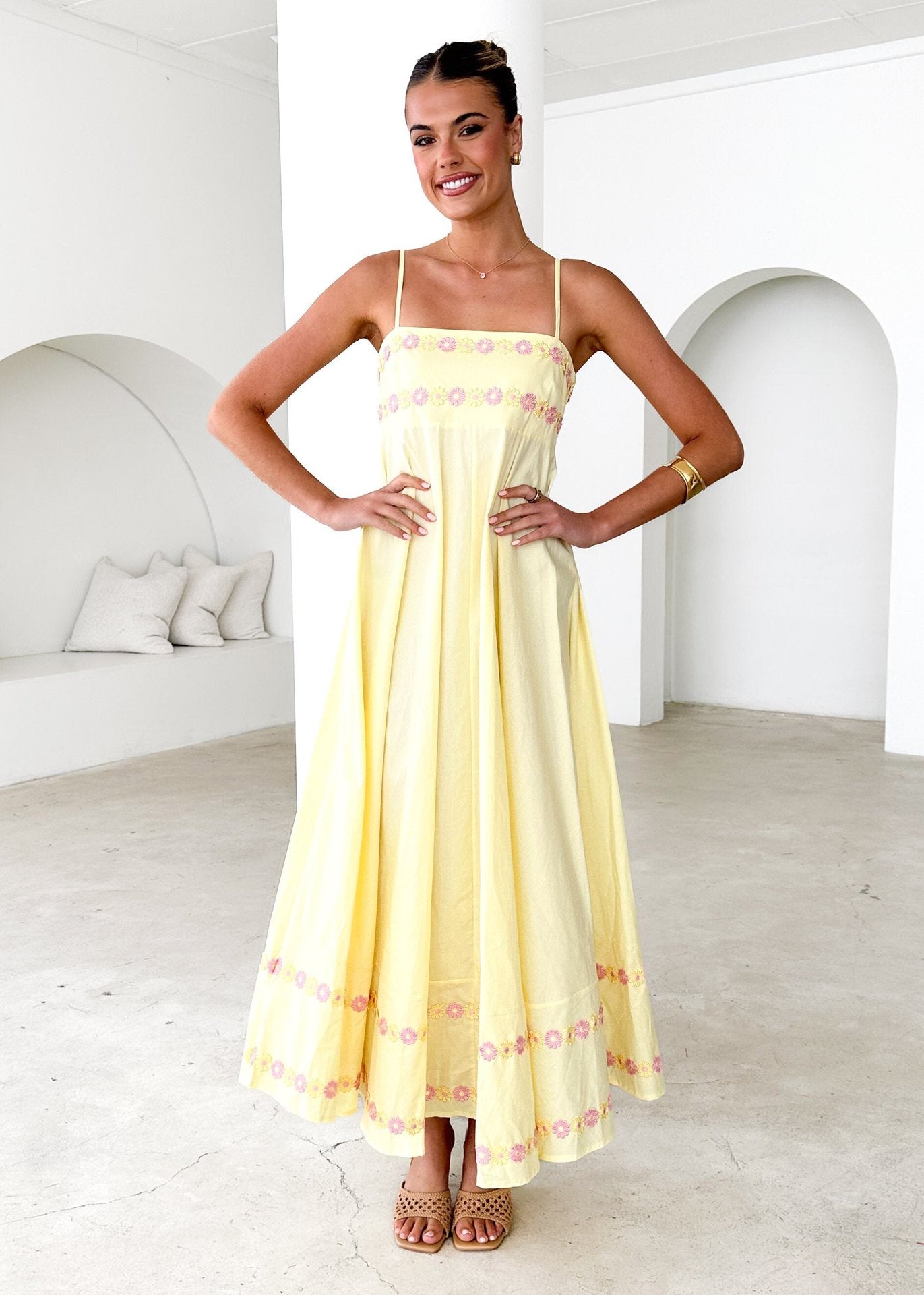 Women's Beautiful Suspender Dress Printed Long Dresses - Seldom Seen Styles