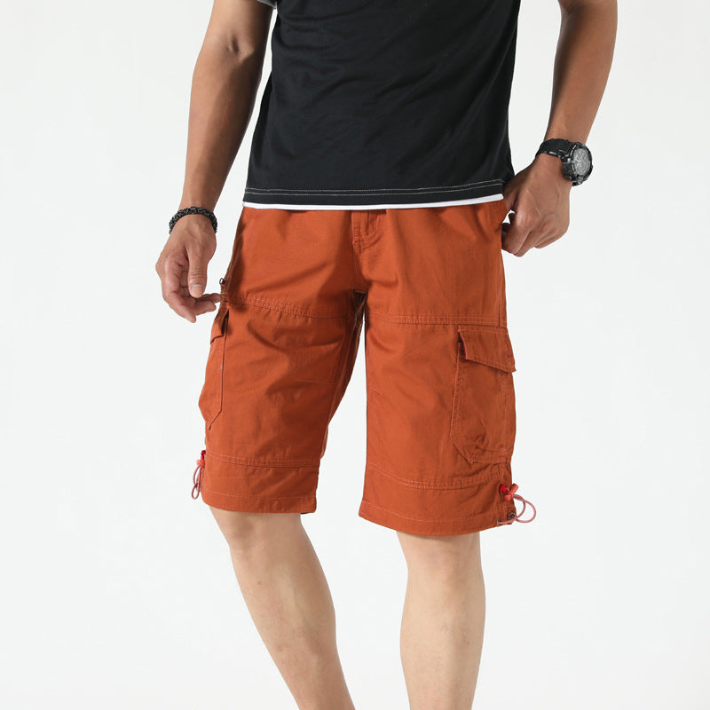 Men's Plus Size Multi-Pocket Cargo Shorts Straight Leg Outdoor Casual Summer Streetwear Outfit