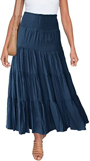 Women's Two Piece Maxi Skirt Set Sleeveless Crop Top Summer Vacation Outfit - Seldom Seen Styles