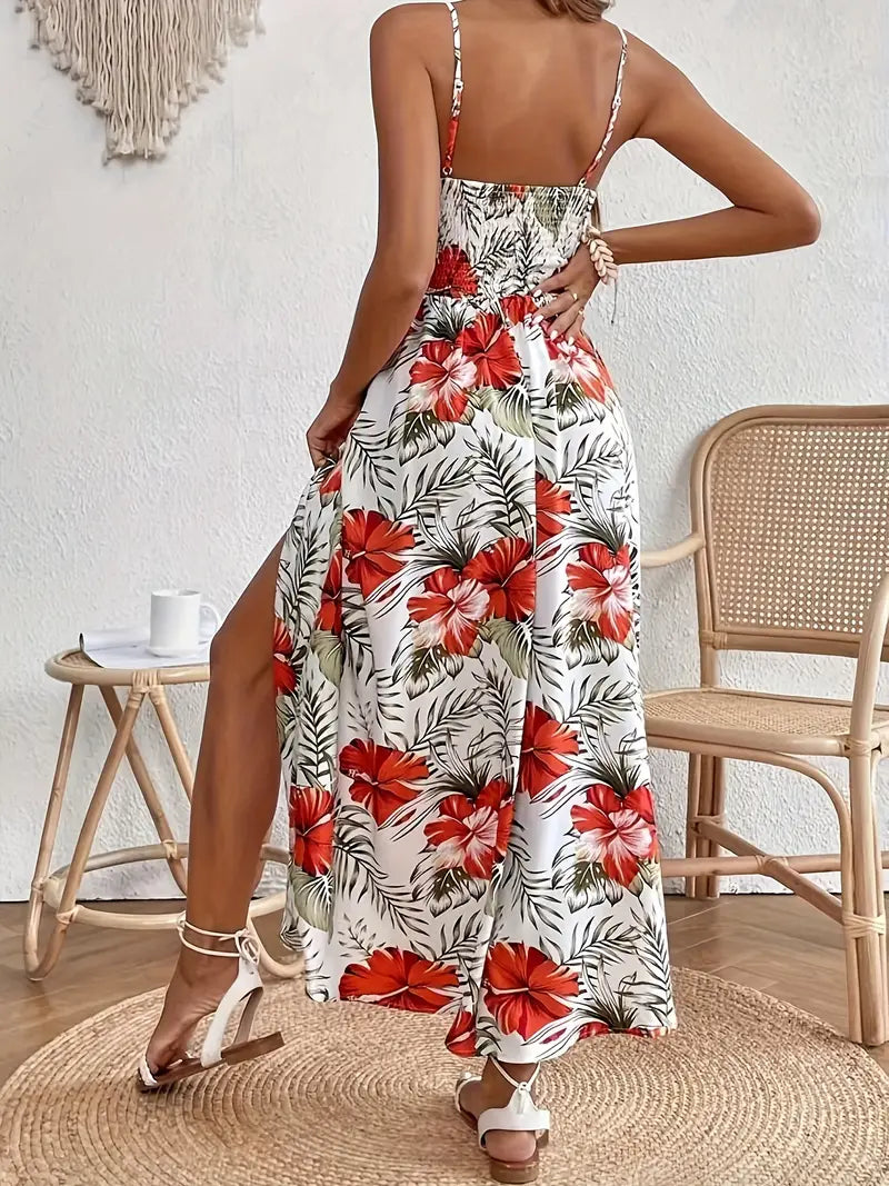 Ruby | Women's Floral Flowy Draped Midi Dress Summer 2026 - Seldom Seen Styles