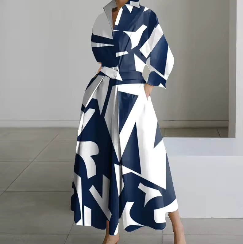 Elegant Button-Down Shirt Dress with Cinched Waist - Seldom Seen Styles