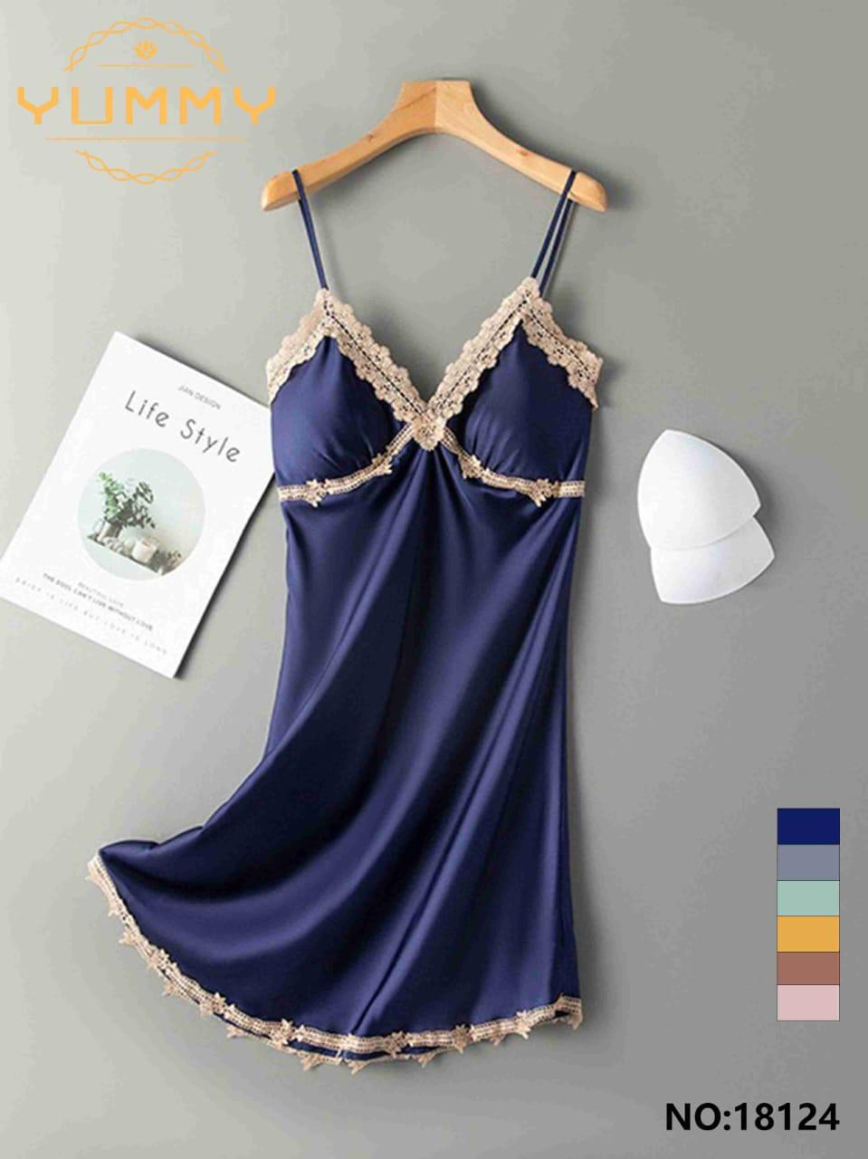 Sajiero Leona Silk Padded Long Sleepwear Lingerie - Seldom Seen Styles