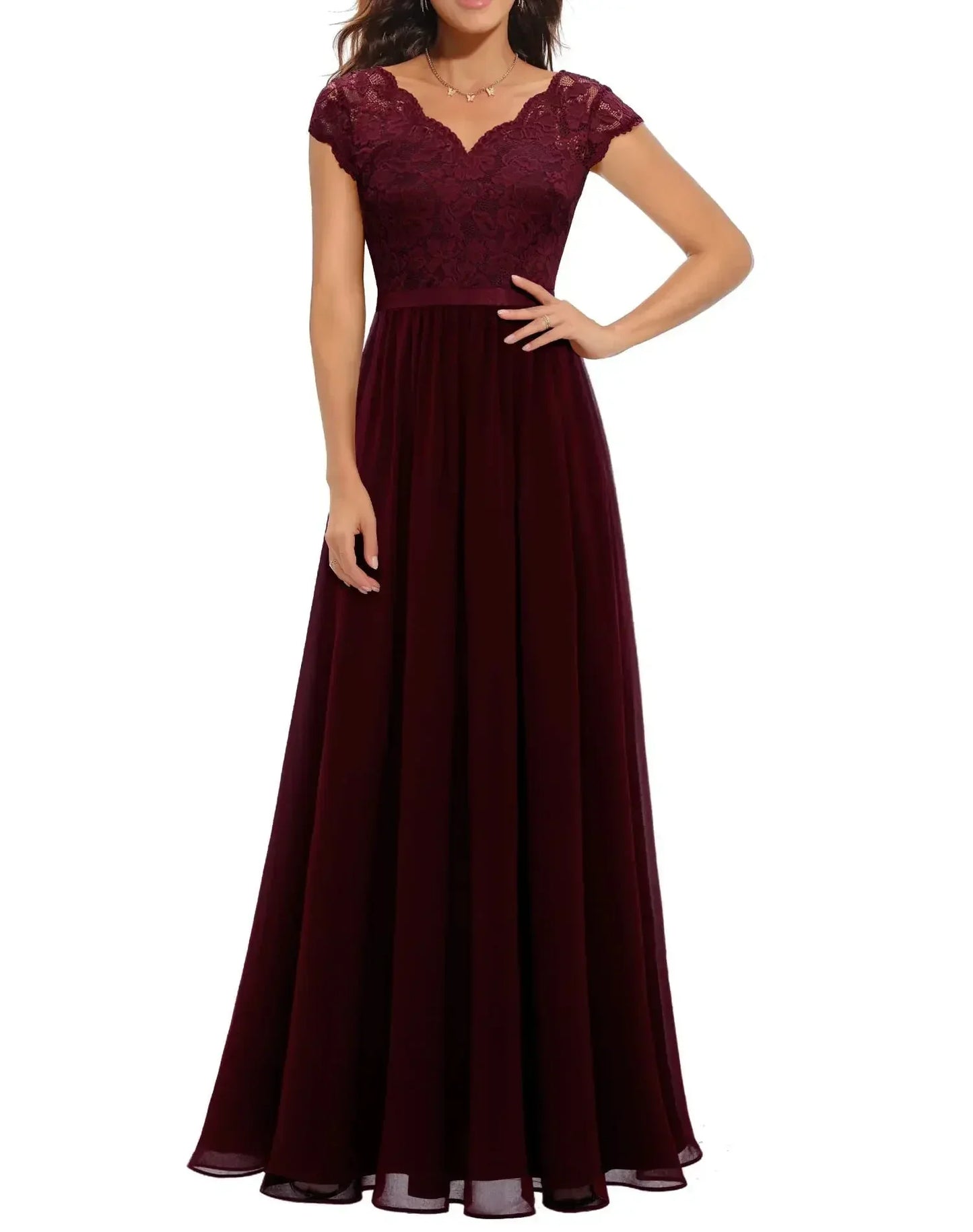 Diane™ | Women’s Elegant Lace Long Dress - Seldom Seen Styles