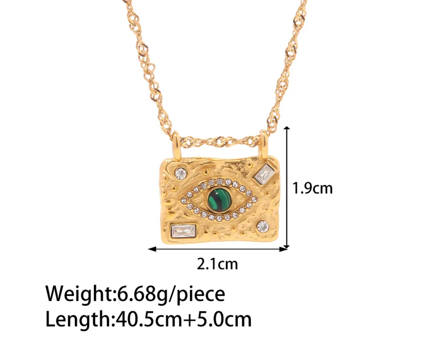 FARAH 18K GOLD PLATED EVIL EYE NECKLACE - Seldom Seen Styles