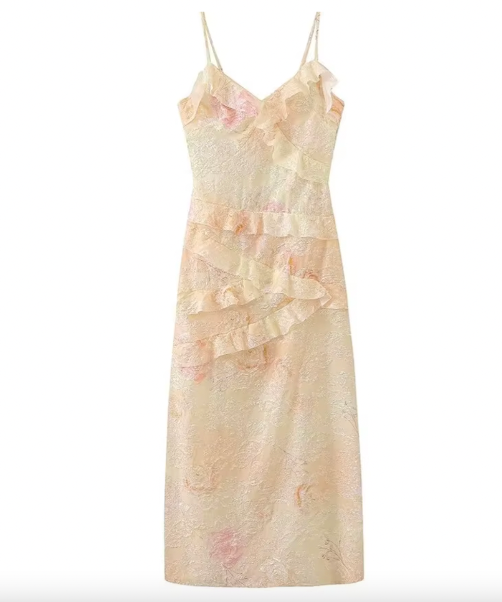 LORA FLORAL RUFFLE MAXI DRESS - Seldom Seen Styles