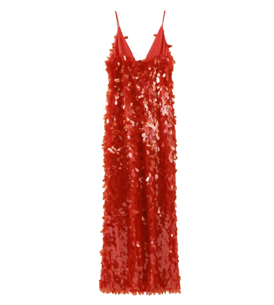 ROUGE SEQUIN MAXI DRESS - Seldom Seen Styles