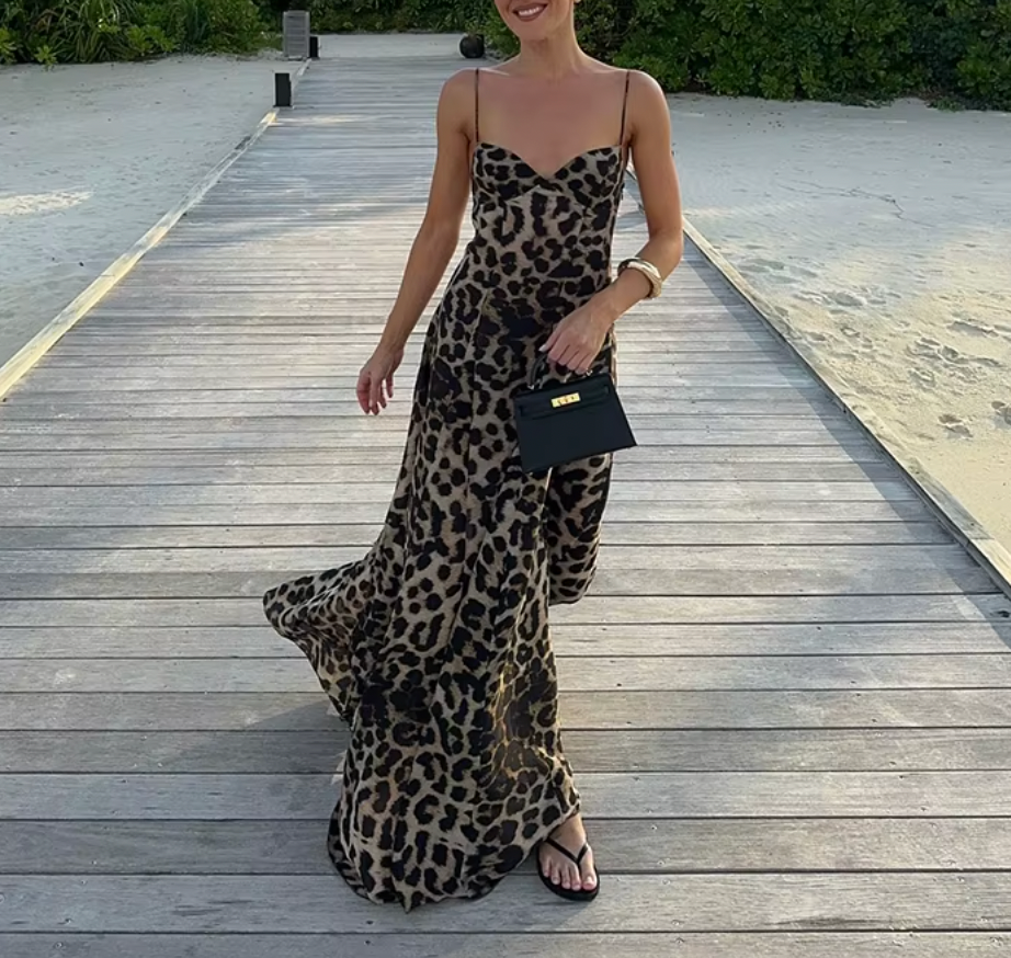 JAYLYN LEOPARD MAXI DRESS - Seldom Seen Styles