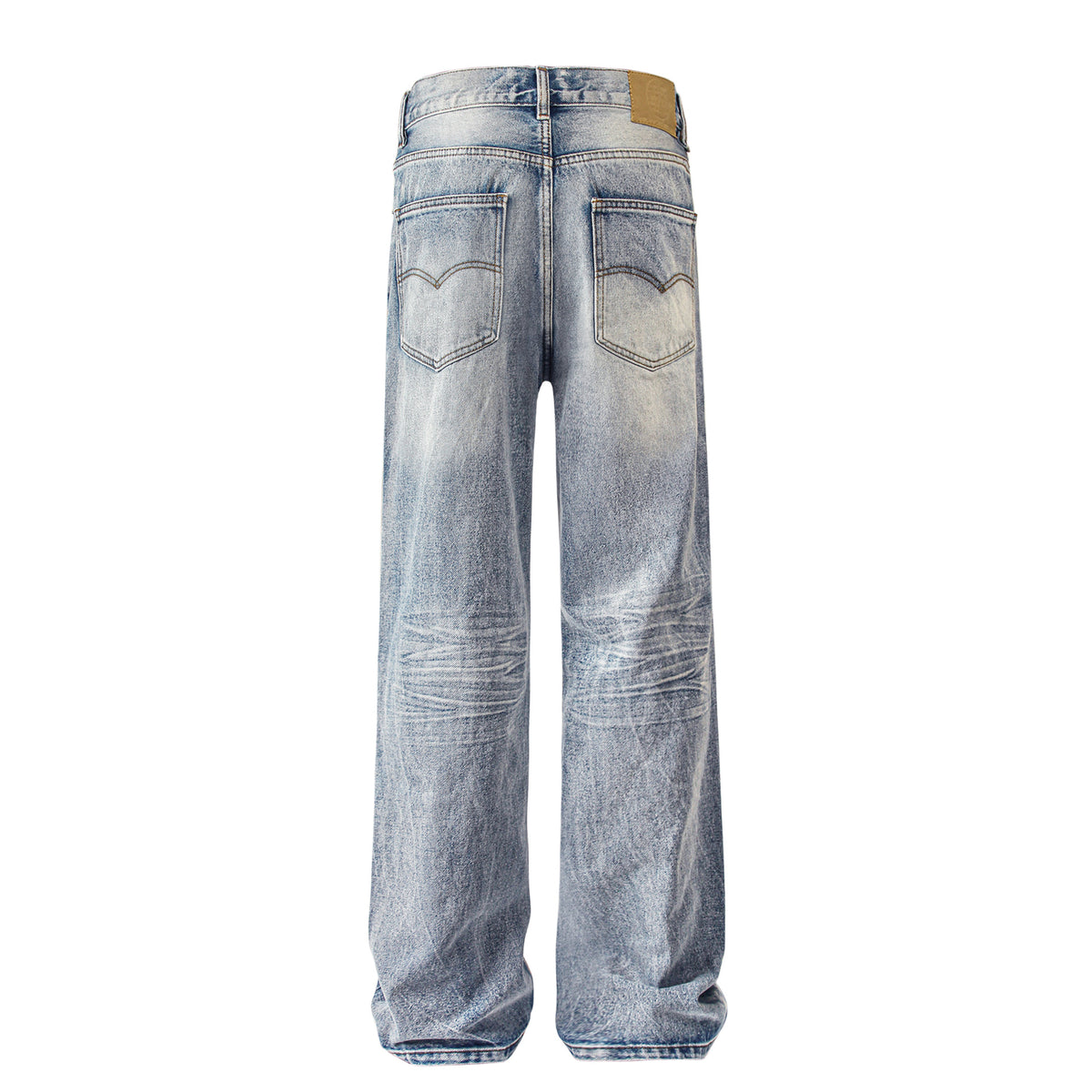 Seakoff Vintage Washed Wide-Leg Distressed Jeans - Seldom Seen Styles