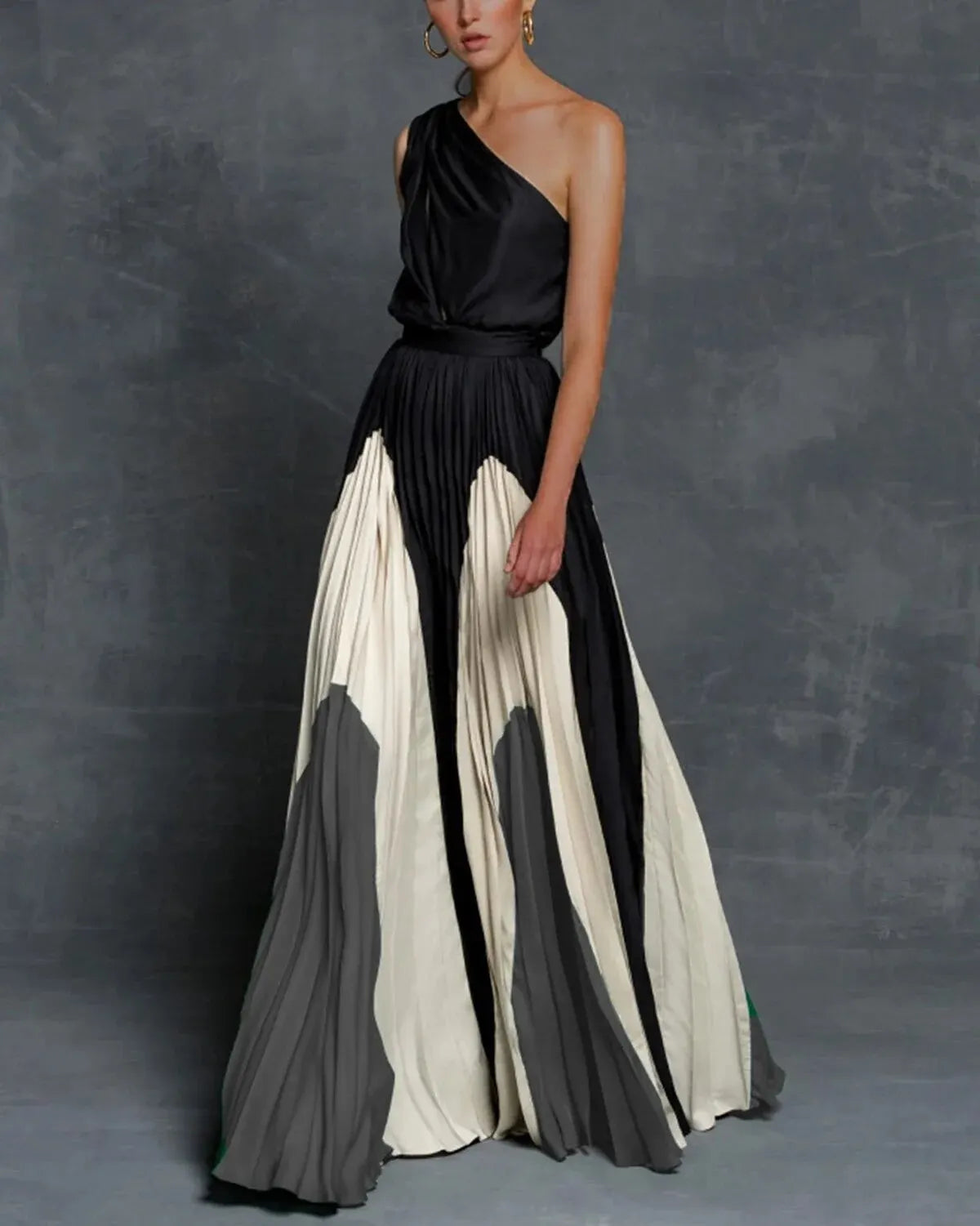 Elegant Maxi Dress with Stylish Shoulder Design - Seldom Seen Styles