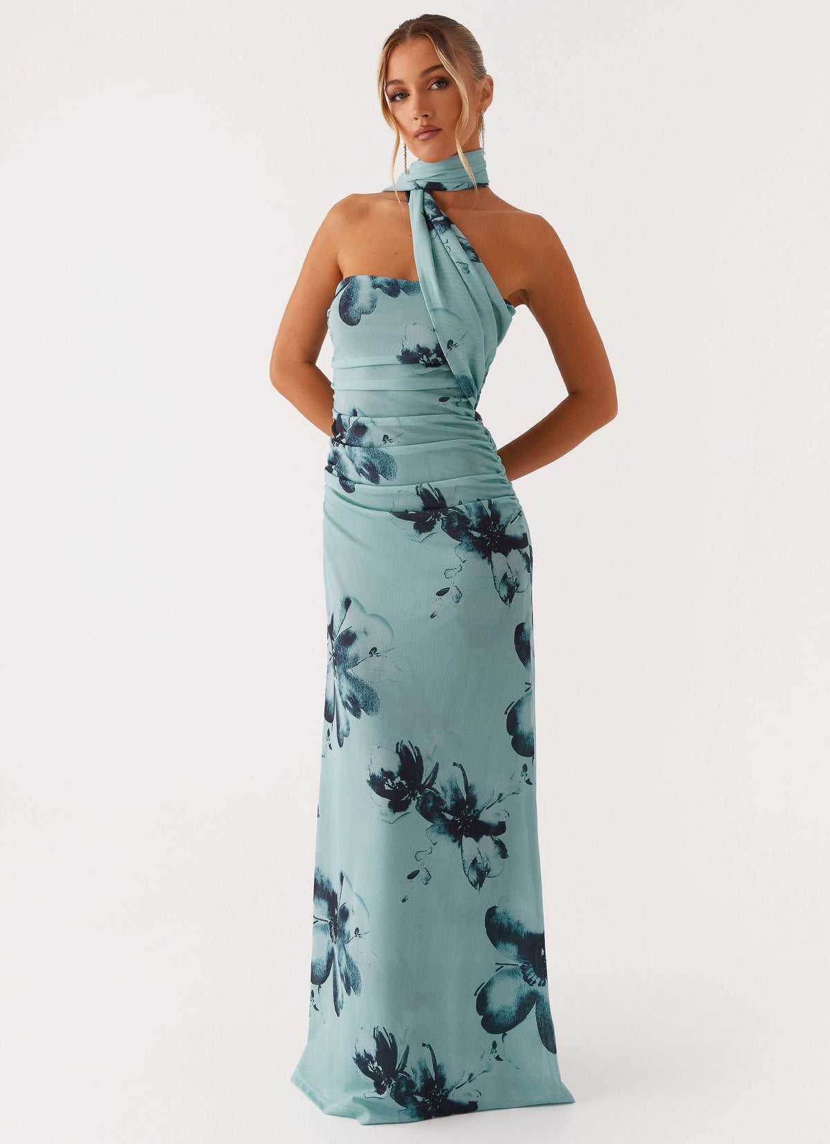 Songbird Maxi Dress - Blue Black Floral - Seldom Seen Styles