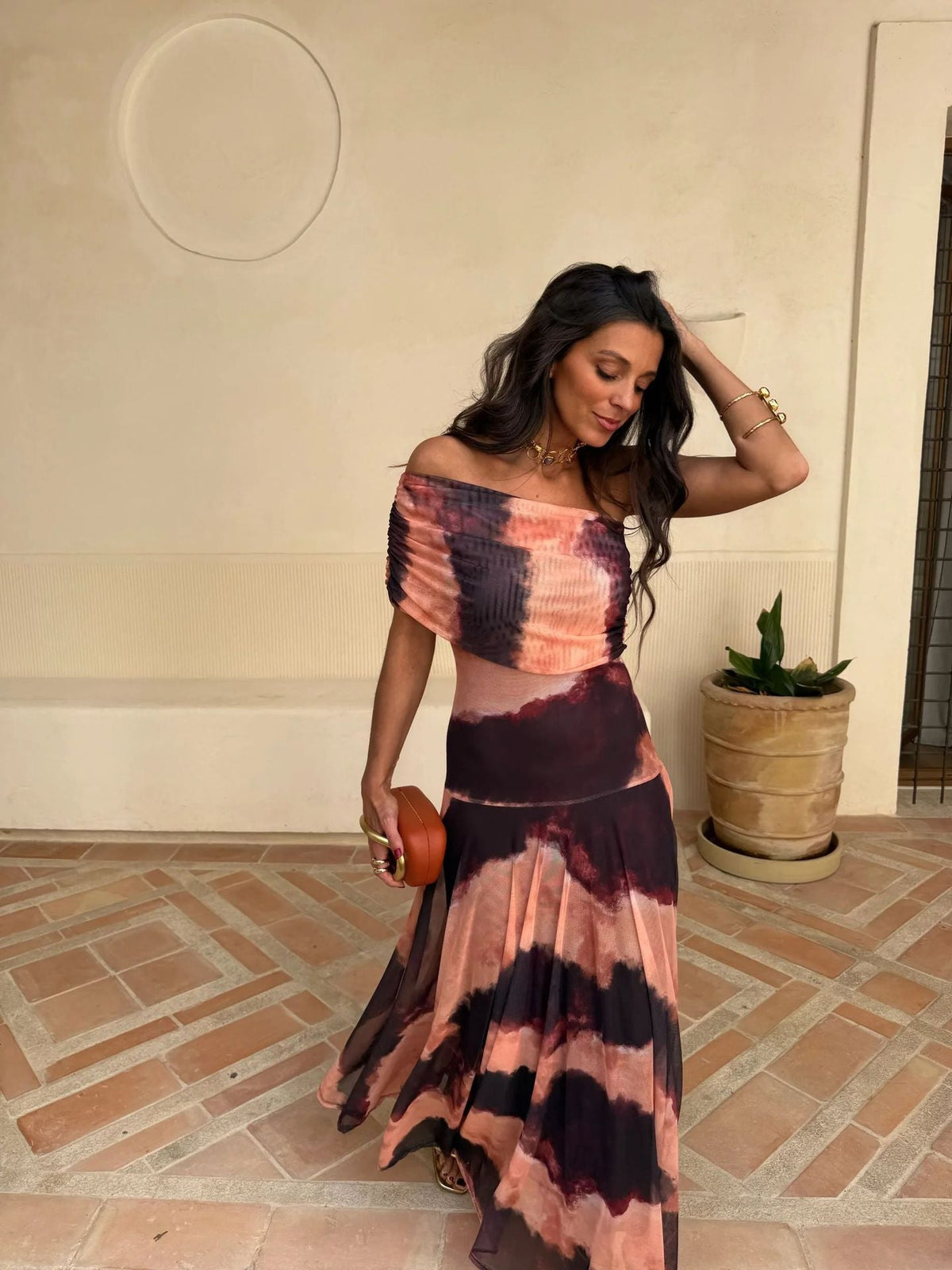 Summer Printed Pleated Vacation Style Slimming Large Dresses - Seldom Seen Styles