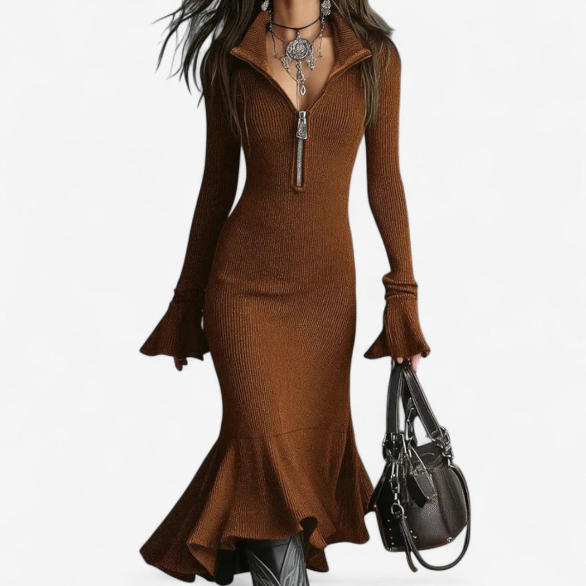Willa™ | Collar Zip Dress - Seldom Seen Styles
