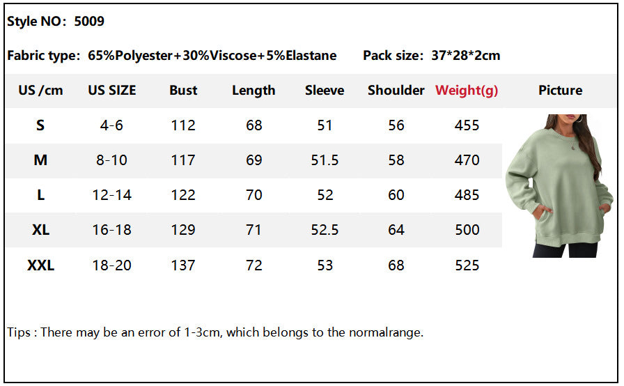 Women's Casual Crew Neck Sweatshirt Loose Soft Pullover Tops Neck Long Sleeve Sweatshirt Y2K Fashion Pullover Fleece Sweatshirt - Seldom Seen Styles